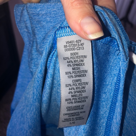 CHAMPION- L BLUE 3/4 ZIP ATHLETIC PULLOVER - Picture 8 of 8